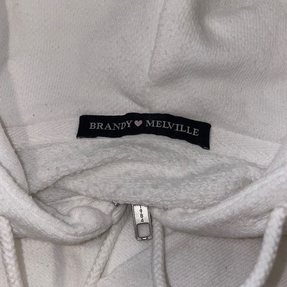brandy melville white crystal hoodie - Picture 2 of 2